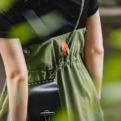 Maden Green Adjustable Strap Dress for Women Suspender Long Skirt Casual Loose Fit Cargo Sleeveless Dress for Summer